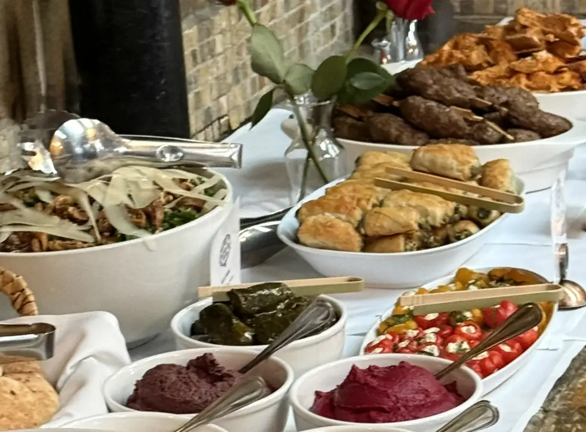 An event buffet at Kashkaval Garden