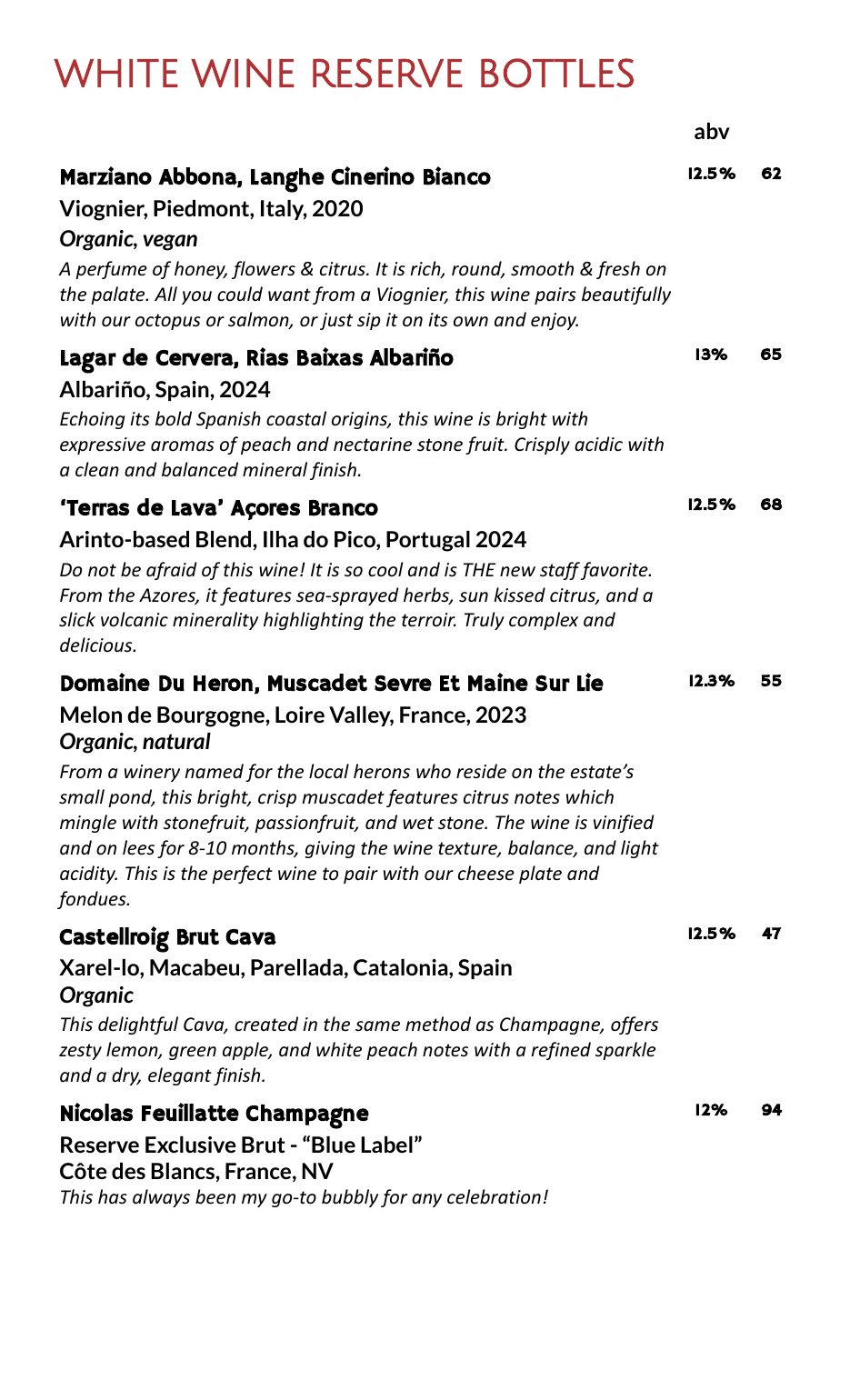 Bar Menu - Page 6